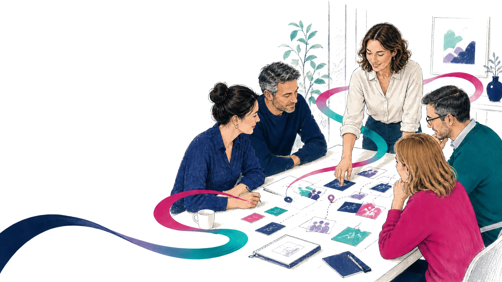 Une équipe de PME co-construit une formation sur mesure avec une facilitatrice EBRIOO